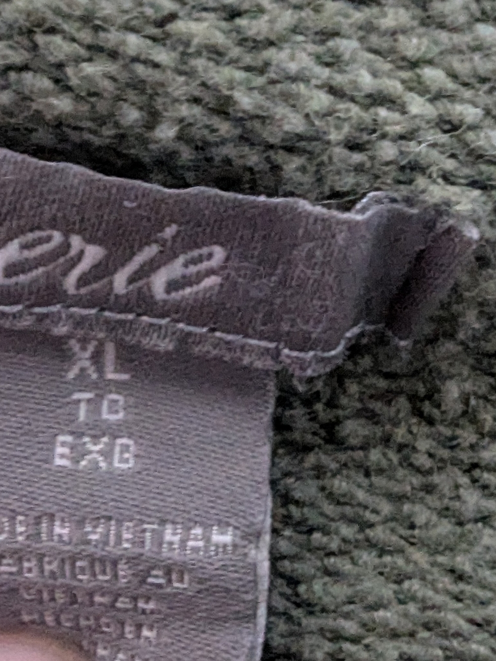 Aerie Olive Green Sweatshirt Womens XL Oversized Raglan Crewneck Cotton Pullover - Picture 3 of 8